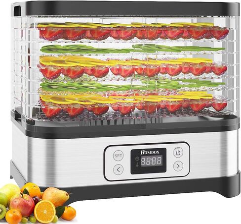 Food Dehydrator Machine, 400W Electric Fruit Dryer with 8 Trays, Digital Timer and Temperature Control, for Jerky/Meat/Beef/Vegetable in Saudi Arabia