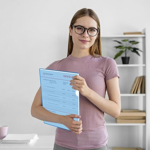 12 Pieces Clear Front Project Folder Report Covers Heavyweight Plastic l-Type Vinyl File Folders Plastic Presentation Folders Letter Size for 8.5x11inches Paper Documents in Saudi Arabia