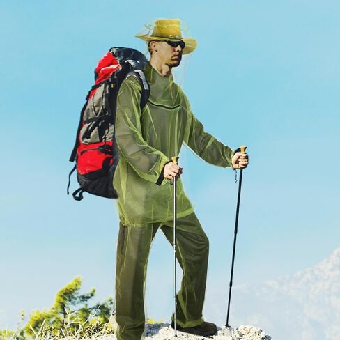 3 مجموعات من بدلات شبكة البعوض، سراويل شبكية للحشرات، سترة شبكية ذات قلنسوة، مجموعات سراويل خفيفة الوزن وقابلة للتنفس، ملابس للجسم مقاومة للحشرات لصيد الأسماك والمشي لمسافات طويلة والتخييم والزراعة والبستنة، مقاس L/XL in Kuwait