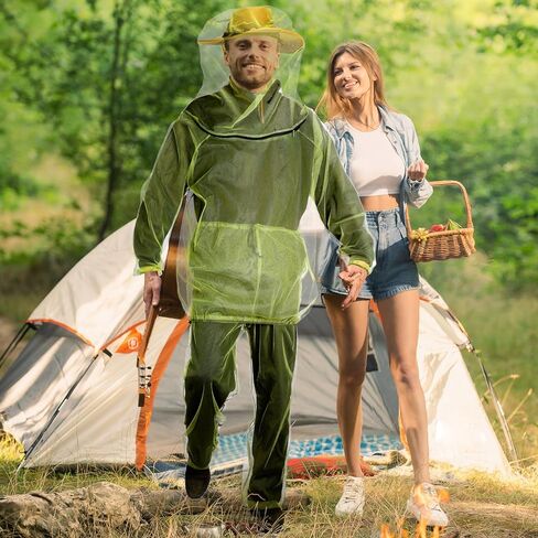 3 مجموعات من بدلات شبكة البعوض، سراويل شبكية للحشرات، سترة شبكية ذات قلنسوة، مجموعات سراويل خفيفة الوزن وقابلة للتنفس، ملابس للجسم مقاومة للحشرات لصيد الأسماك والمشي لمسافات طويلة والتخييم والزراعة والبستنة، مقاس L/XL in Kuwait