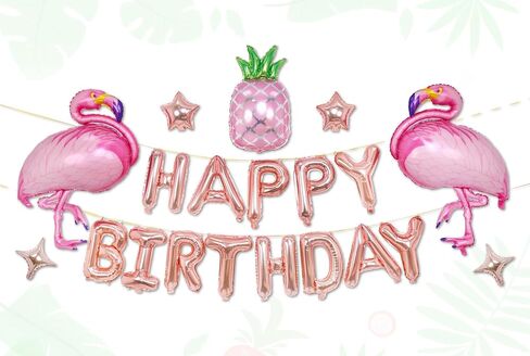 لونا فلامنغو زينة عيد الميلاد، 20 قطعة بالونات عيد ميلاد راية مع بالونات فلامنغو نجمة الأناناس بالونات، هاواي ألوها ديكورات الحفلات بالونات استوائية لمستلزمات ديكورات حفلات لونا in Kuwait