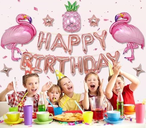 لونا فلامنغو زينة عيد الميلاد، 20 قطعة بالونات عيد ميلاد راية مع بالونات فلامنغو نجمة الأناناس بالونات، هاواي ألوها ديكورات الحفلات بالونات استوائية لمستلزمات ديكورات حفلات لونا in Kuwait