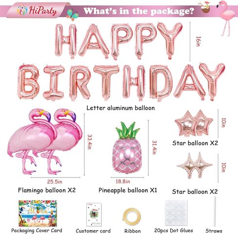 لونا فلامنغو زينة عيد الميلاد، 20 قطعة بالونات عيد ميلاد راية مع بالونات فلامنغو نجمة الأناناس بالونات، هاواي ألوها ديكورات الحفلات بالونات استوائية لمستلزمات ديكورات حفلات لونا in Kuwait