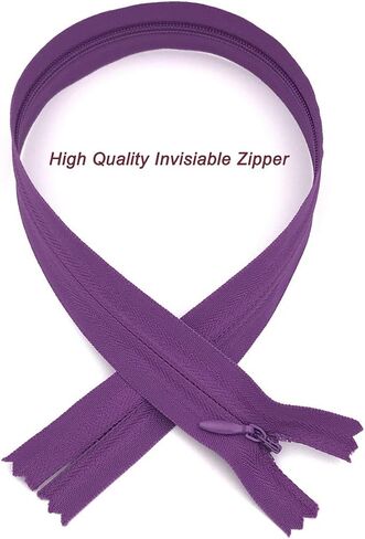 30PCS Nylon Invisible Zipper for Designer/Tailor/Sewer Sewing Craft,Zip Open & Close Very Smoothly-Random Colors(16 inch) in Saudi Arabia