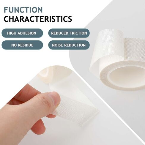 33 Feet Low Friction Tape, 25mm Drawer Slide Tape Abrasion Resistant Drawer Glide Tape, Drag & Noise & Squeak Reduction Ideal for Drawer Cabinet Curtain Furniture in Saudi Arabia