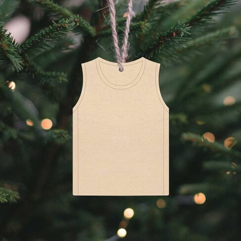 20pcs Jersey Wood DIY Crafts Cutouts Wooden Basketball Jersey Shaped Hanging Ornaments Whit Ropes Gift Tags for DIY Projects Sport Themed Party Home Decoration in Saudi Arabia