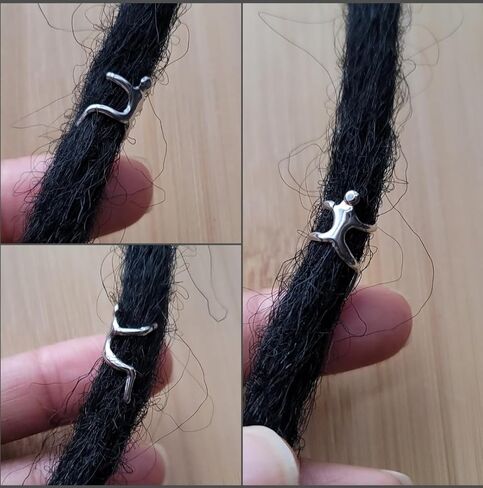 مجموعة Beaditwearitloveit المكونة من 2 خرزة متسلقة من Loc، وإكسسوارات شعر دريدلوك نحاسية، وخرز لوك معدني قابل للتعديل لضفائر الشعر المجدل، وحلقات الشعر، وخرز الشعر على شكل أساور (فضي) in Kuwait