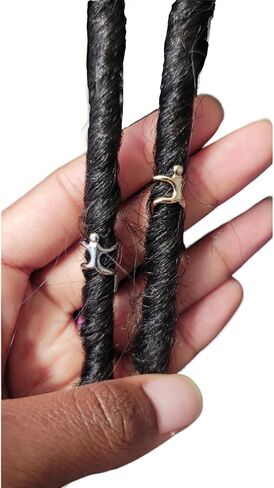 مجموعة Beaditwearitloveit المكونة من 2 خرزة متسلقة من Loc، وإكسسوارات شعر دريدلوك نحاسية، وخرز لوك معدني قابل للتعديل لضفائر الشعر المجدل، وحلقات الشعر، وخرز الشعر على شكل أساور (فضي) in Kuwait