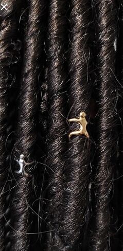 مجموعة Beaditwearitloveit المكونة من 2 خرزة متسلقة من Loc، وإكسسوارات شعر دريدلوك نحاسية، وخرز لوك معدني قابل للتعديل لضفائر الشعر المجدل، وحلقات الشعر، وخرز الشعر على شكل أساور (فضي) in Kuwait