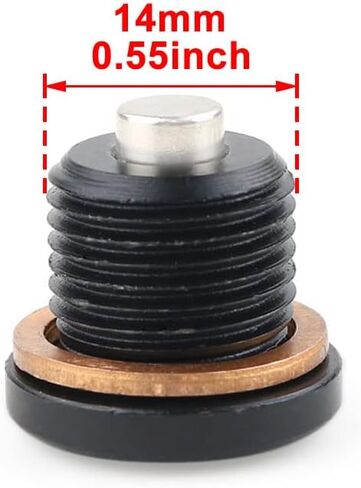 Xitomer M14*1.25p Magnetic Aluminum Oil Drain Plug Drain Bolt Fit for DR650 DR200 96-22 / DL1000 02-22 / LT-A400 02-19 / LT-Z400 09-14 / DR-Z125 03-21, Low Profile Magnetic Oil Drain Plug (Black) in Saudi Arabia