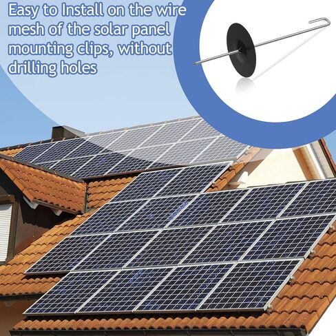 مشابك حماية الألواح الشمسية، مشابك تثبيت لحماية الحيوانات، مجموعة لفة حماية الحيوانات من الألواح الشمسية، مشابك تثبيت من الفولاذ المقاوم للصدأ لسياج الحمام سلك الطيور من الألواح الشمسية (100 عبوة، 25 مم) in Kuwait