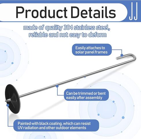 مشابك حماية الألواح الشمسية، مشابك تثبيت لحماية الحيوانات، مجموعة لفة حماية الحيوانات من الألواح الشمسية، مشابك تثبيت من الفولاذ المقاوم للصدأ لسياج الحمام سلك الطيور من الألواح الشمسية (100 عبوة، 25 مم) in Kuwait