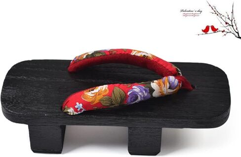 Japanese Clogs Geta Wooden Flip Flops Retro Sandals Slippers Shoes Kimono Cosplay Costume Shoes in Kuwait