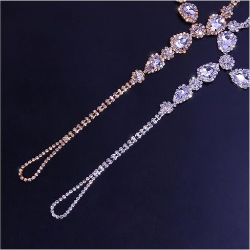 1Pair Bikini Rhinestone Barefoot Sandals Foot Chain Jewelry Wedding Crystal Leg Bracelet Toe Jewelry Summer Beach Rhinestone High Heel Anklet Shoe Chain for Women in Saudi Arabia
