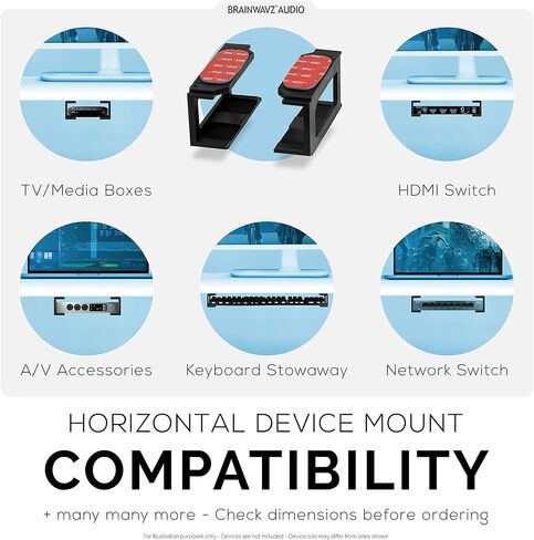 Screwless 1.5" Wide Horizontal Cable Box Mount, Modem, Router, Mesh, Streaming Media Devices & More | Mount Horizontally Any Device Upto 1.5" Wide & 4lb, Strong VHB Adhesive, No Tools by Brainwavz in Saudi Arabia