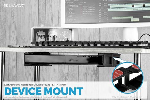 Screwless 1.5" Wide Horizontal Cable Box Mount, Modem, Router, Mesh, Streaming Media Devices & More | Mount Horizontally Any Device Upto 1.5" Wide & 4lb, Strong VHB Adhesive, No Tools by Brainwavz in Saudi Arabia