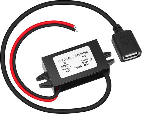 محول 12 فولت إلى 5 فولت - محول تنحى وحدة باك مخرج USB محول طاقة تيار مستمر إلى تيار مستمر منظم جهد محول طاقة السيارة in Kuwait