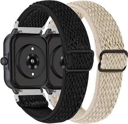 RuenTech 2 Pack Elastic Bands Compatible with iTouch Air 3 40mm Smartwatch Band, Adjustable Nylon Straps Replacement Sport Wristbands for iTouch Air 3 40mm Accessories Women&Men in Saudi Arabia