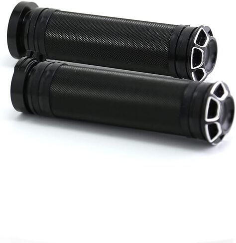 أفضل تصميم مقبض يد للدراجات النارية CNC من سبائك الألومنيوم 22 مم مقبض مقود الدراجة متوافق مع موديلات Harley Street 750 500 (أسود وأبيض) in Kuwait