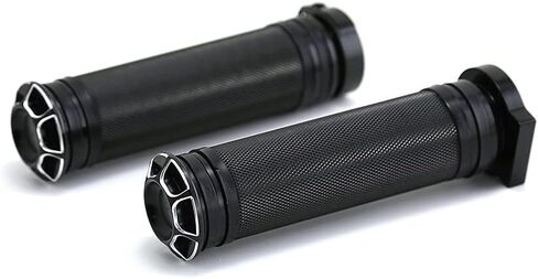 أفضل تصميم مقبض يد للدراجات النارية CNC من سبائك الألومنيوم 22 مم مقبض مقود الدراجة متوافق مع موديلات Harley Street 750 500 (أسود وأبيض) in Kuwait