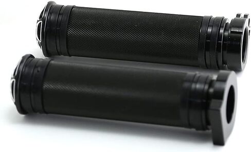 أفضل تصميم مقبض يد للدراجات النارية CNC من سبائك الألومنيوم 22 مم مقبض مقود الدراجة متوافق مع موديلات Harley Street 750 500 (أسود وأبيض) in Kuwait