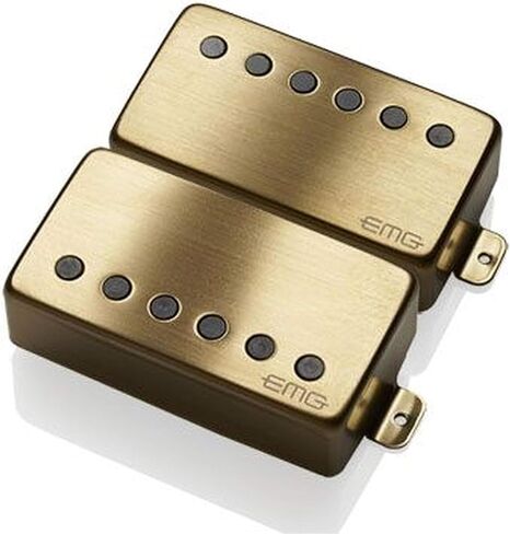 مجموعة التقاطات الجيتار الكهربائي EMG JH James Hetfield، حزمة عمود طويل (ذهبي مصقول) مع 12x قطع جيتار فندر وقطعة قماش لتلميع أدوات الصوت السائلة - ملحقات الجيتار in Saudi Arabia
