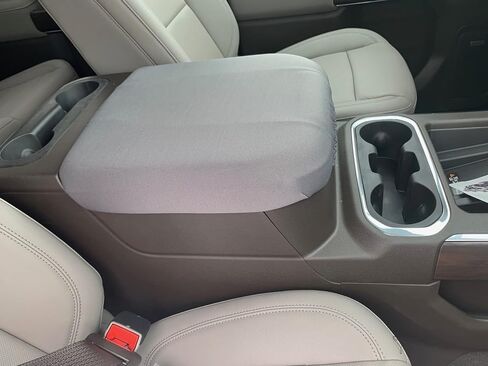 أغطية وحدة التحكم التلقائية - تناسب غطاء وحدة التحكم المركزية Chevy Silverado Z71 2019-2024 1500 و2500 و3500 من قماش النيوبرين (أسود) in Kuwait