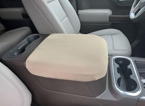أغطية وحدة التحكم التلقائية - تناسب غطاء وحدة التحكم المركزية Chevy Silverado Z71 2019-2024 1500 و2500 و3500 من قماش النيوبرين (أسود) in Kuwait