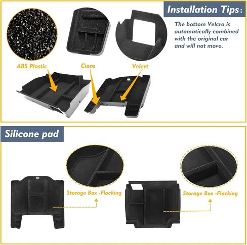 2024 2023 Ram 1500 TRX Center Console Organizer Tray Flocked Liner Storage Box Compatible with 2019 2020 2021 2022 2023 2024 Dodge RAM TRX Truck Accessories 2pcs in Saudi Arabia