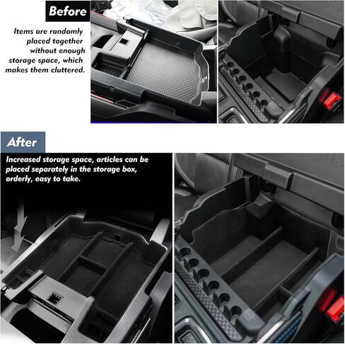 2024 2023 Ram 1500 TRX Center Console Organizer Tray Flocked Liner Storage Box Compatible with 2019 2020 2021 2022 2023 2024 Dodge RAM TRX Truck Accessories 2pcs in Saudi Arabia