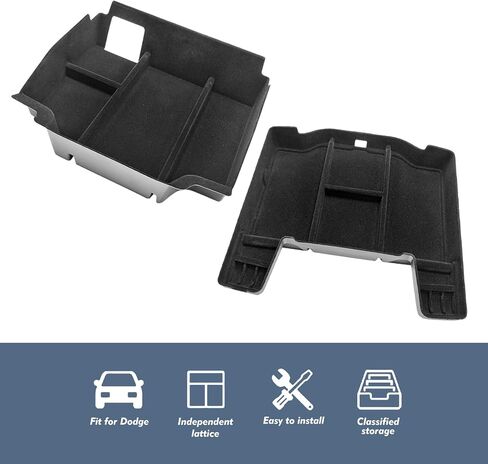 2024 2023 Ram 1500 TRX Center Console Organizer Tray Flocked Liner Storage Box Compatible with 2019 2020 2021 2022 2023 2024 Dodge RAM TRX Truck Accessories 2pcs in Saudi Arabia