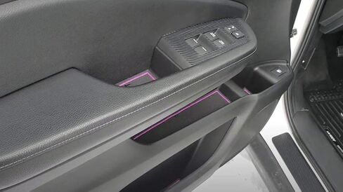 11pcs/Set Custom Compatible for Dodge Challenger 2015 2016 2017 2018 2019 2020 Interior Accessories Cup Door Center Console Liner Insert - Red in Kuwait