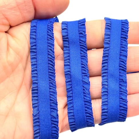 Lmlliang10Yards 0.5inch Elastic Lace Trim, Stretch Cotton Ribbon Soft Frilly Elastic Trim for Sewing, Lingerie,Thongs and DIY Crafts and Sewing Offering(White) in Kuwait