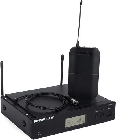 Shure BLX14R/W93 UHF Wireless Microphone System - Perfect for Interviews, Presenting, Theater - 14-Hour Battery Life, 300 ft Range | WL93 Lavalier Mic, Single Channel Rack Mount Receiver | H10 Band in Saudi Arabia