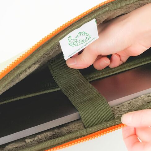 MUZIKTIGER] حافظة كمبيوتر محمول/كمبيوتر لوحي مقاس 12 ~ 14 بوصة، حقيبة iPad - متوافقة مع iPad Pro 12.9 بوصة، MacBook Air وMacBook Pro 13، HP/Dell/Lenovo/Asus/Acer، مع سحابين مزدوجين - نمر كسول in Kuwait