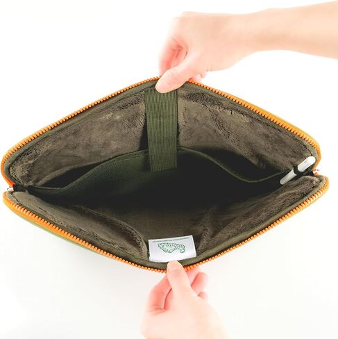 MUZIKTIGER] حافظة كمبيوتر محمول/كمبيوتر لوحي مقاس 12 ~ 14 بوصة، حقيبة iPad - متوافقة مع iPad Pro 12.9 بوصة، MacBook Air وMacBook Pro 13، HP/Dell/Lenovo/Asus/Acer، مع سحابين مزدوجين - نمر كسول in Kuwait