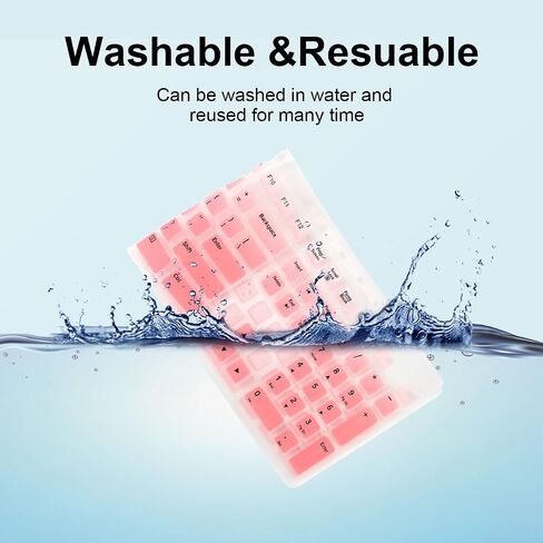 Silicone Keyboard Cover for Logitech MK270 and K200 K260 K270 MK200 MK260 MK270 MK275 MK295,Washable, Anti-Dust Keyboard Cover Skin Protector (Pink) in Saudi Arabia