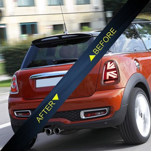 VLAND LED Union Jack Tail lights Fit for Mini Cooper R56 R57 R58 R59 2007-2013 W/Sequential Turn Signal, Running Lights With Breath Effect, Reverse Brake LED Rear Lamp Assembly，Red in Saudi Arabia