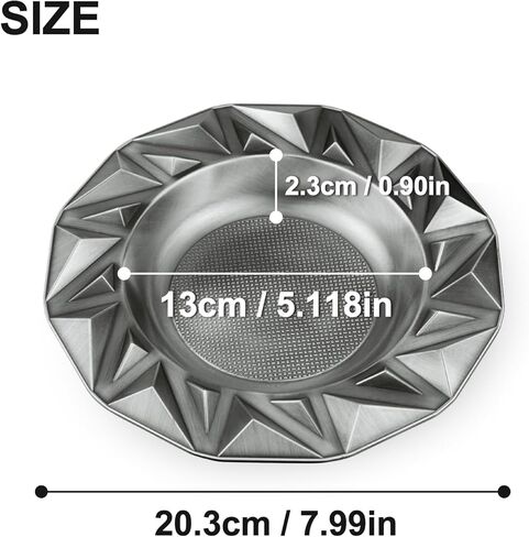 منفضة سجائر السيجار المعدنية المستديرة متعددة الأنابيب، منافض السجائر الكبيرة مقاس 8 بوصات، منفضة سجائر سيجار كبيرة للراحة في الهواء الطلق للفناء / الخارج / منفضة سجائر داخلية (وردية) in Kuwait