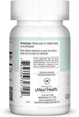 Maxi Health Chewable Vitamin D3 2000 IU Supplement - Delicious Natural Bubble Gum Flavor - Supports Calcium Absorption, Immune and Bone Health in Adult Women, Men, Children & Toddlers - 100 Chews in Saudi Arabia