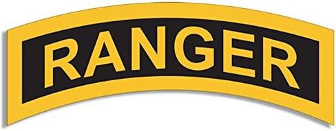 ملصق Yellow Ranger Tab (مقدم مع فينيل Rangers Army Rangers، ملصق عسكري أمريكي للسيارات والشاحنات (2.5 × 6 بوصات) مرخص من الجيش الأمريكي in Saudi Arabia