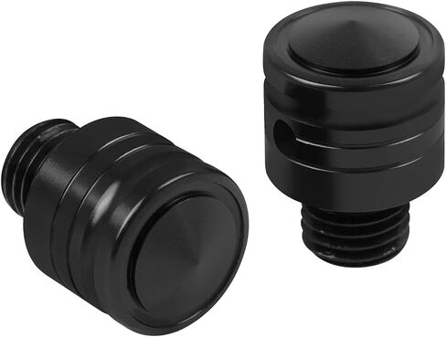 سدادات ثقب مرآة الدراجات النارية العالمية M10 X 1.25 مم سوداء متوافقة مع MSX125 GROM 2022 GROM 125 MSX 125 2013-2022 CNC مسامير ثقب مرآة الدراجة النارية من الألومنيوم (عبوة من 2) in Saudi Arabia