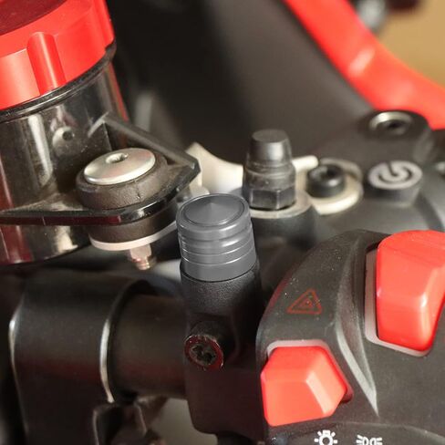 سدادات ثقب مرآة الدراجات النارية العالمية M10 X 1.25 مم سوداء متوافقة مع MSX125 GROM 2022 GROM 125 MSX 125 2013-2022 CNC مسامير ثقب مرآة الدراجة النارية من الألومنيوم (عبوة من 2) in Saudi Arabia