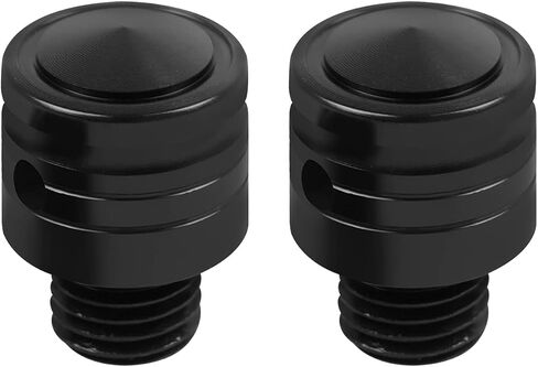 سدادات ثقب مرآة الدراجات النارية العالمية M10 X 1.25 مم سوداء متوافقة مع MSX125 GROM 2022 GROM 125 MSX 125 2013-2022 CNC مسامير ثقب مرآة الدراجة النارية من الألومنيوم (عبوة من 2) in Saudi Arabia