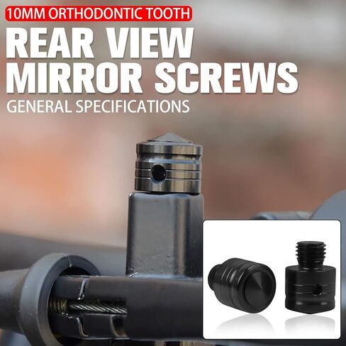 سدادات ثقب مرآة الدراجات النارية العالمية M10 X 1.25 مم سوداء متوافقة مع MSX125 GROM 2022 GROM 125 MSX 125 2013-2022 CNC مسامير ثقب مرآة الدراجة النارية من الألومنيوم (عبوة من 2) in Saudi Arabia