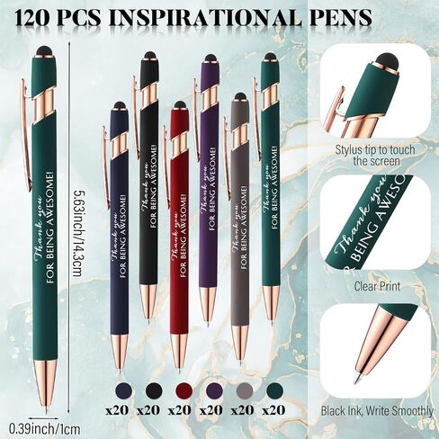 Kosiz 240 Pcs Inspirational Journal and Pen Set Teacher Appreciation Gifts Bulk Motivational Notebooks Thank You Gifts Party Favors for Women Secretary Coworkers Staff Team Nurse Employee in Saudi Arabia
