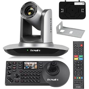 FoMaKo NDI Camera 30x Optical Zoom AI Auto Tracking HDMI PTZ Camera + PoE PTZ Camera Controller (FMK30UH NDI +KC608) BN501