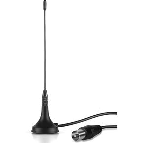 HDTV Antenna - August DTA180 - Portable Mini Digital Aerial with Magnetic Base - Easy Setup - Optimized for Free Over-The-Air HD Channels - Compact Design - Clear Reception