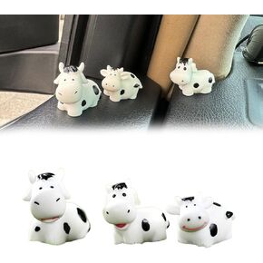 3 Pcs Dairy Cows Cute Car Accessories Rear View Mirror Decorations Dashboard Decor Funny Cow Air Vent Decotaion Center Console Decorate Interior Ognaments Rearview Mirror Ornaments