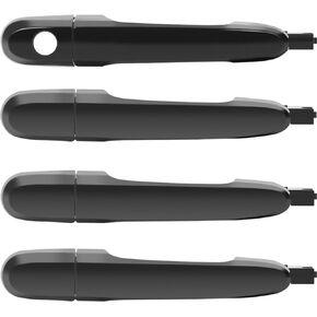 Exterior Door Handles,Front Rear Door Handles Driver Left Passenger Right Side,Replacement for 2005-2010 for Kia for Sportage,4pcs Smooth Black Handles Replace